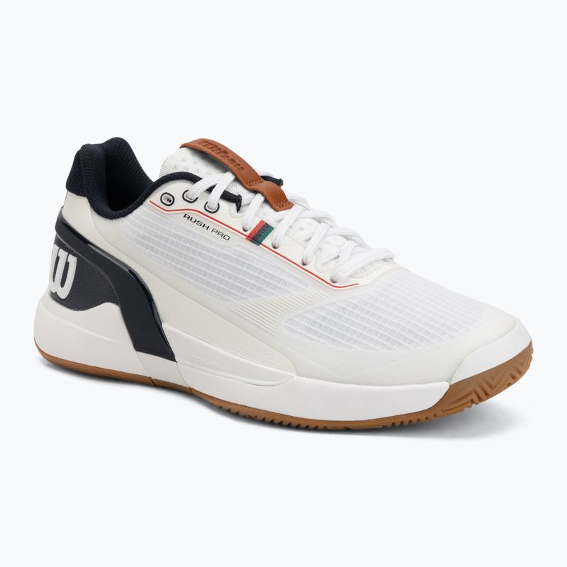 Мъжки тенис обувки Wilson Rush Pro 5 white/navy blazer/gum