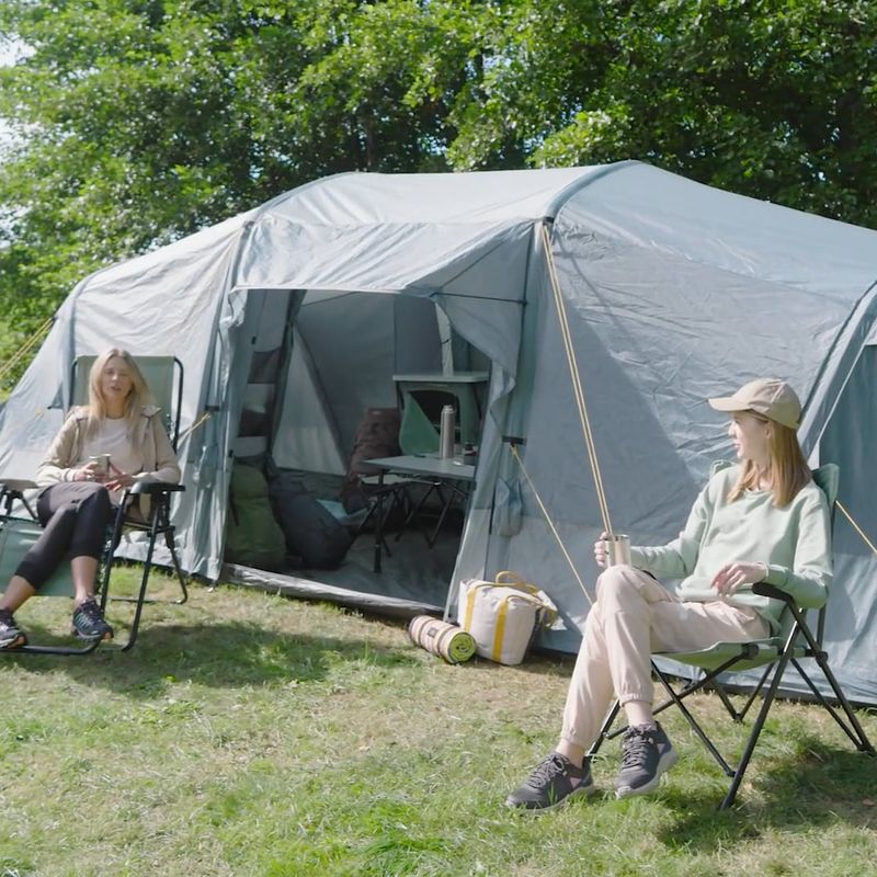 Надуваема палатка за къмпинг за 8 души KADVA AIRcamp 8.44 зелена 35