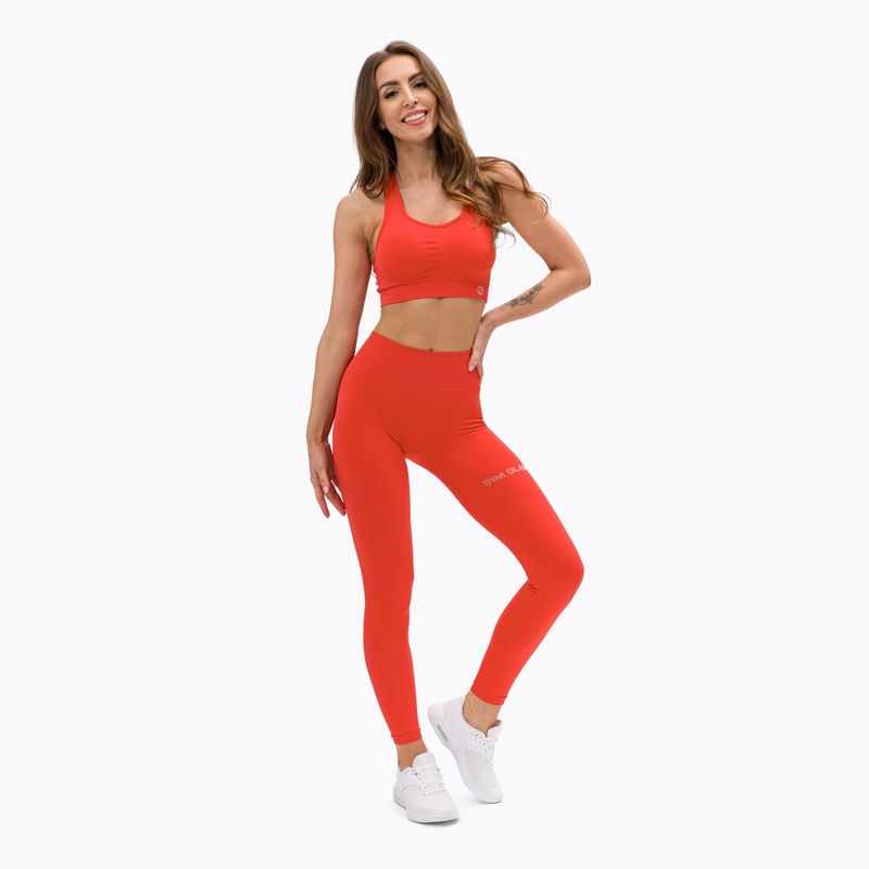 Дамски тренировъчен сутиен Gym Glamour push up orange 372 2