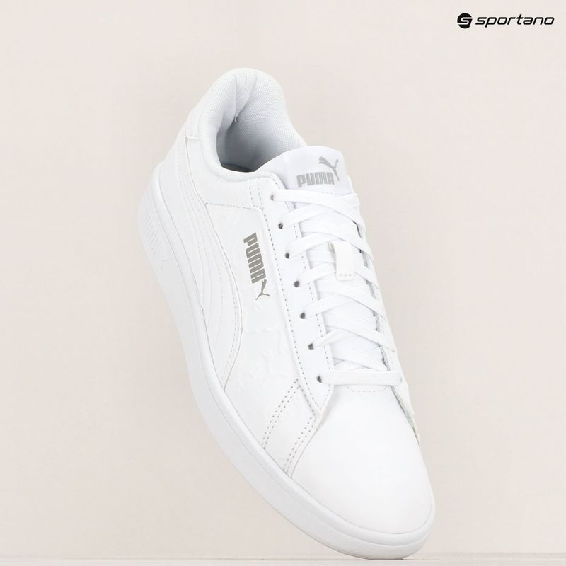 Обувки Puma Smash 3.0 Superlogo puma white/smokey grey 9