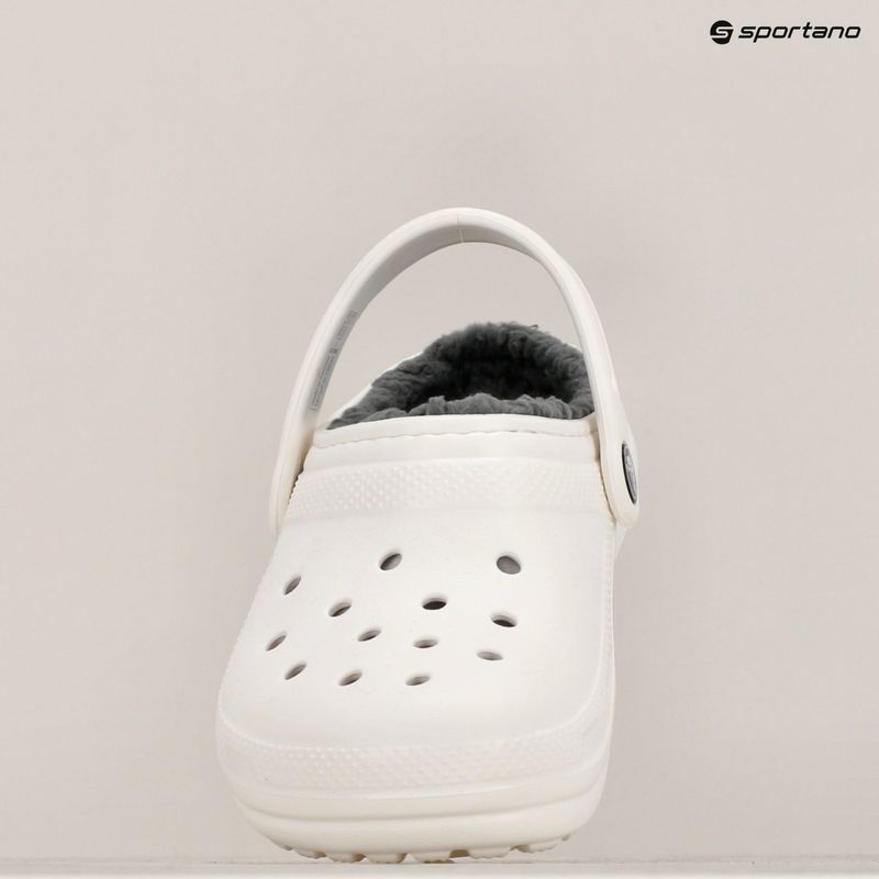 Детски джапанки Crocs Classic Lined Clog Kids white/grey 10