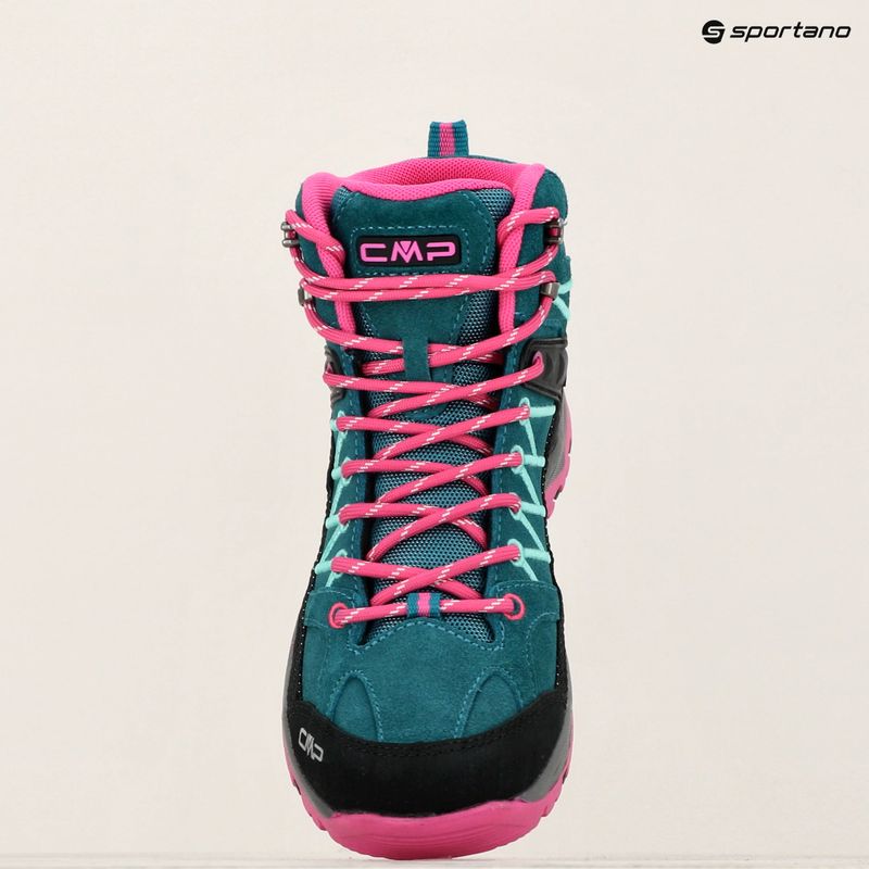 CMP Rigel Mid lake / pink fluo junior trekking boots 15