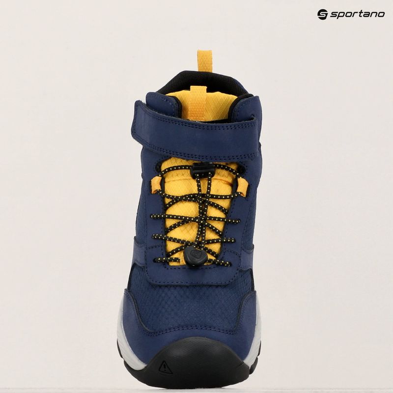 Детски туристически обувки KEEN Skua Mid WP JR naval academy/yolk yellow 9