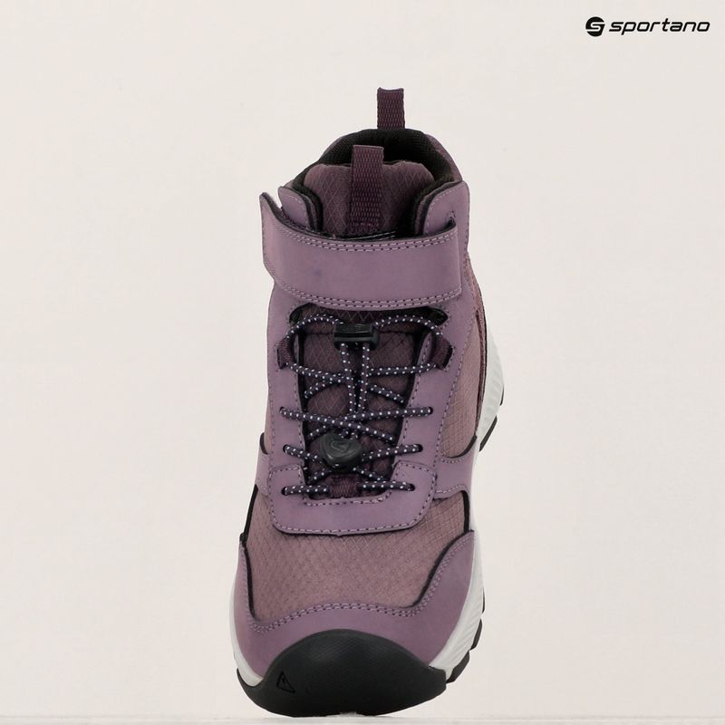 Детски туристически обувки KEEN Skua Mid WP JR black plum/plum perfect 9