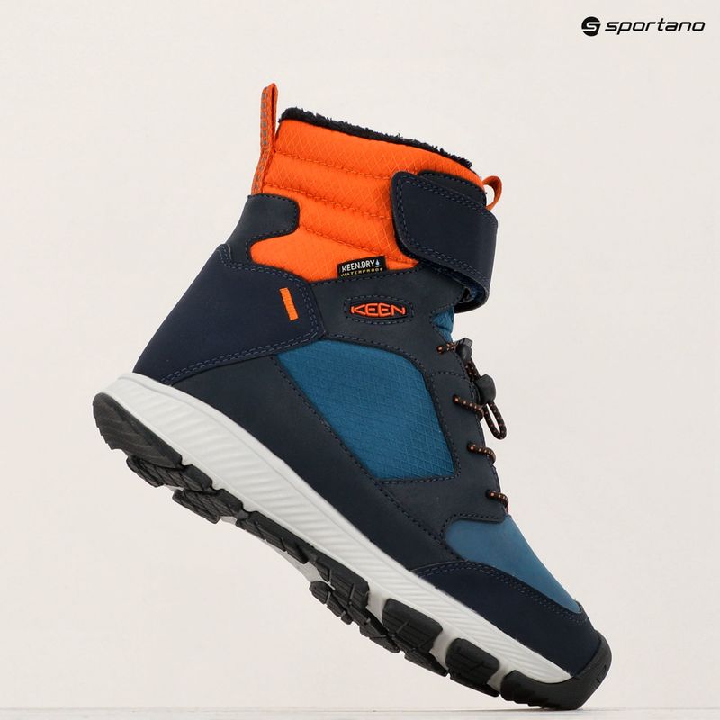 Младежки ботуши за сняг KEEN Skua Winter WP sky captain/gold flame 9