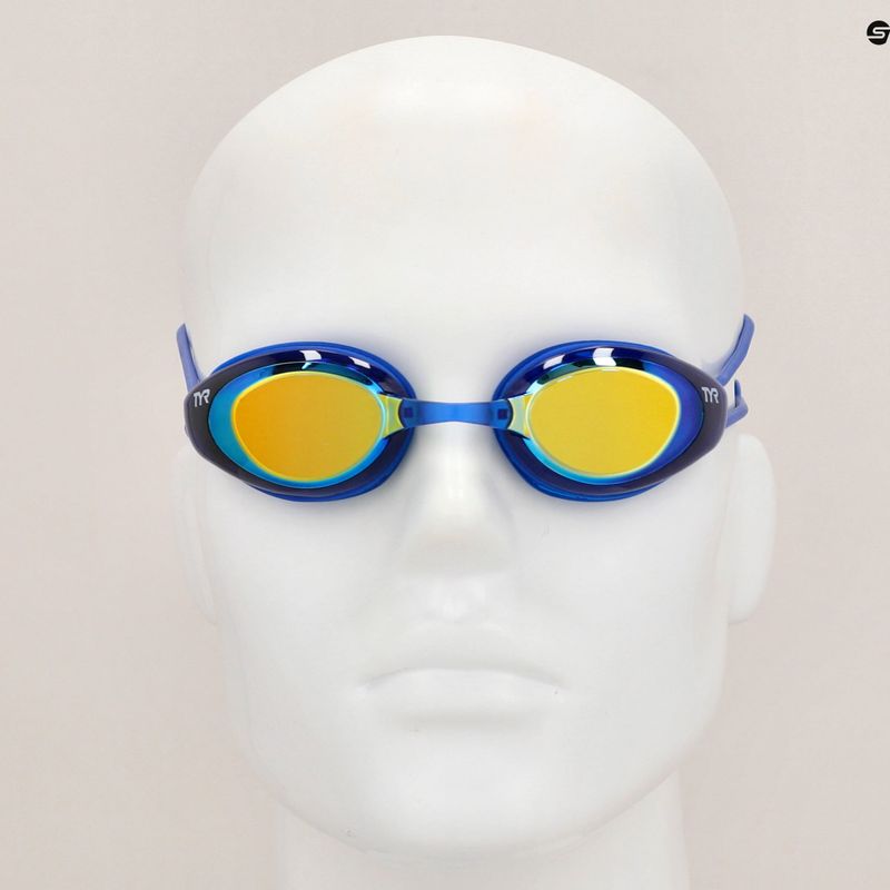 Очила за плуване TYR Blackhawk Racing Mirrored gold/ royal 7
