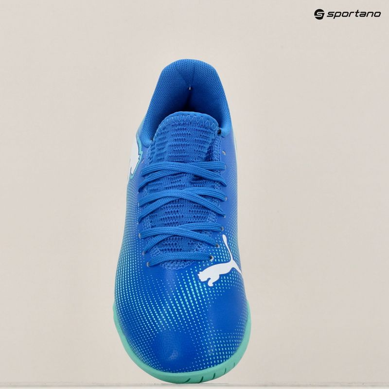 Детски футболни обувки PUMA Future 7 Play It hyperlink blue/mint/puma white 9