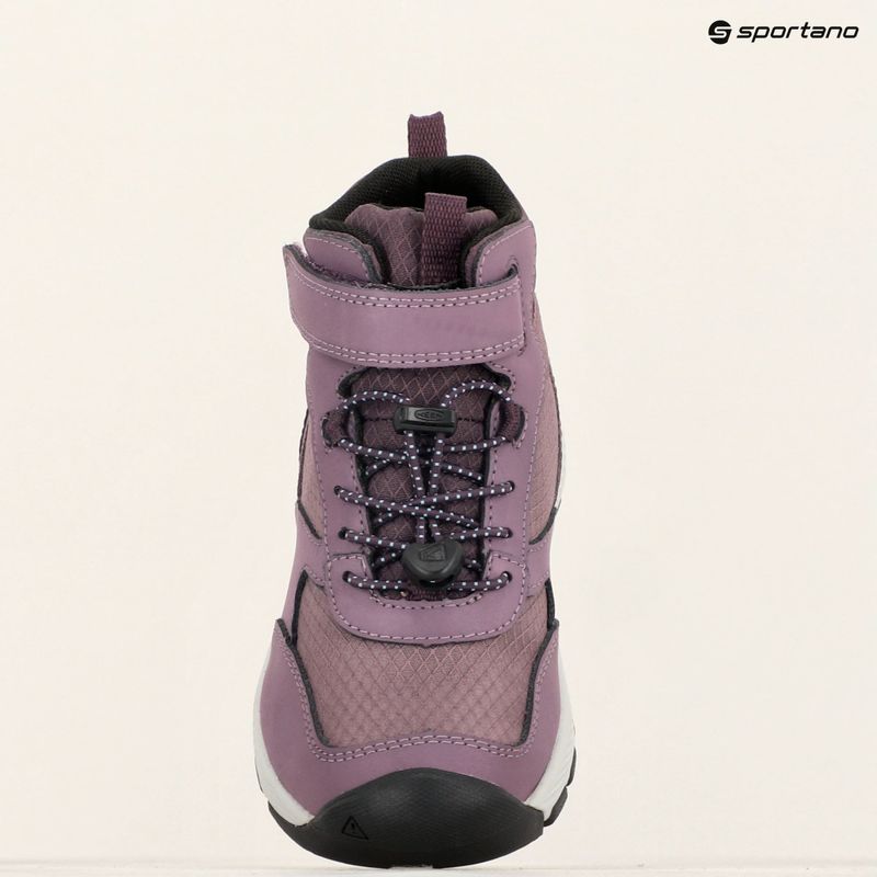 Детски туристически обувки KEEN Skua Mid WP black plum/plum perfect 16