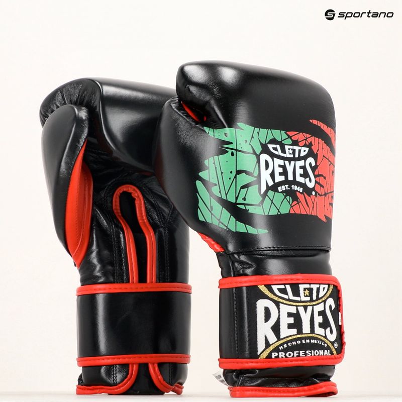 Боксови ръкавици Cleto Reyes Velcro Sparring black/red/white green red 7