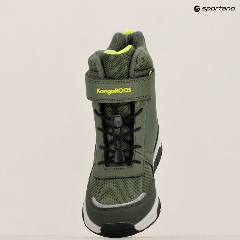 Юношески ботуши за сняг KangaROOS K-MJ Edison EV RTX SL olive / limetta dino 17