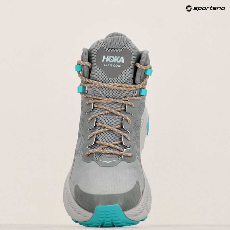 Мъжки туристически обувки HOKA Trail Code GTX galactic grey/electric aqua 15