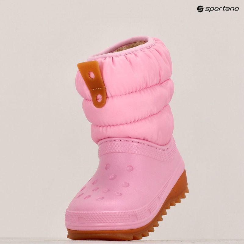Детски ботуши за сняг Crocs Classic Neo Puff Boot Toddler pink tweed/gum 9
