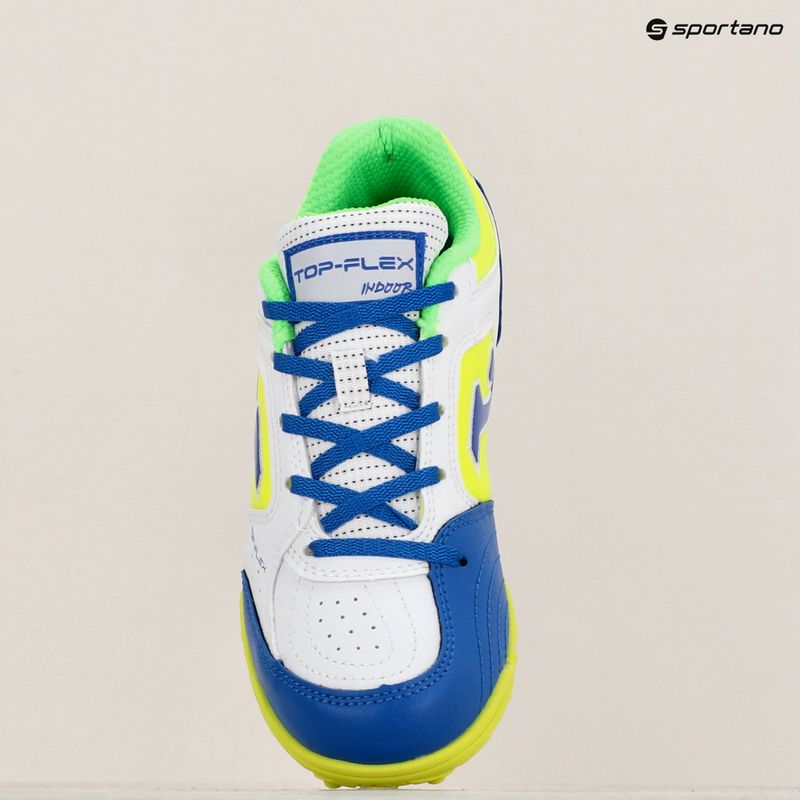 Детски футболни обувки Joma Top Flex TF white/royal blue 11