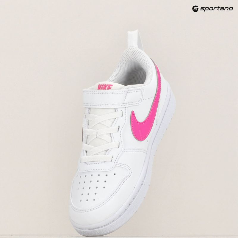 Детски обувки Nike Court Borough Low Recraft white/laser fuchsia 9