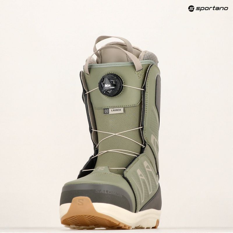 Мъжки обувки за сноуборд Salomon Launch Boa SJ Boa deep lichen green/beluga/vintage khaki 7