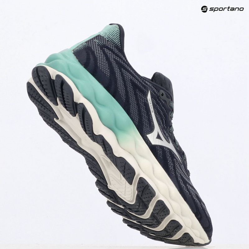 Дамски обувки за бягане Mizuno Wave Sky 8 india ink/neo silver/dusty jade green 9
