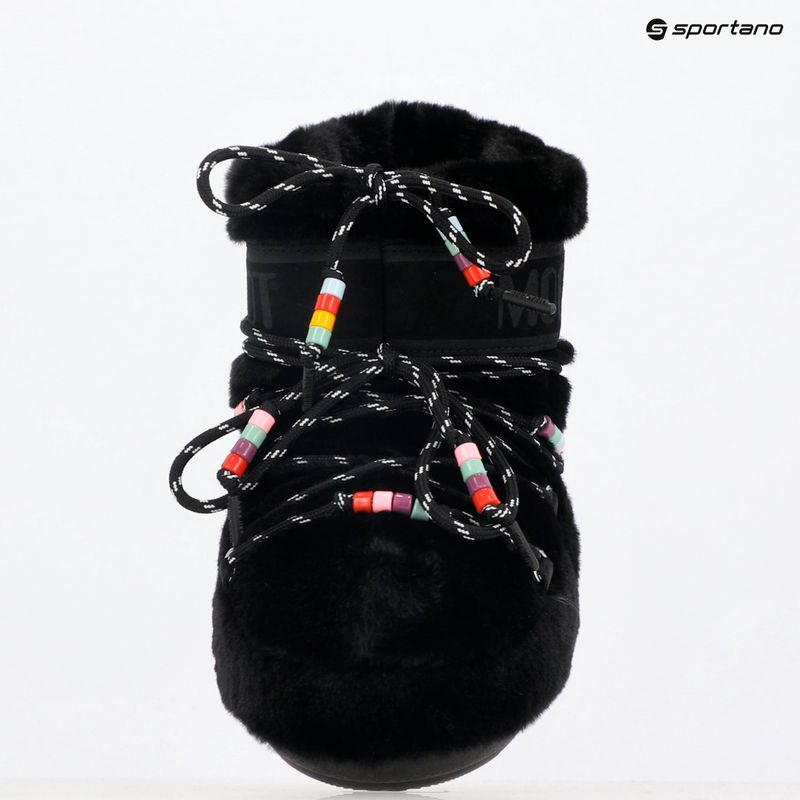 Дамски ботуши за сняг Moon Boot Icon Low Faux Fur Beads black 9