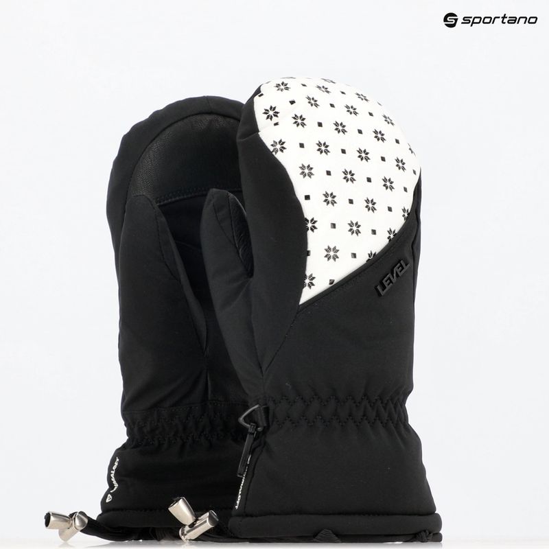 Дамски скиорски ръкавици Level Mummies Mitt black/white 10