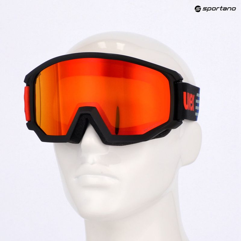 Предпазни ски очила UVEX Athletic FM black matt/mirror red orange clear 7