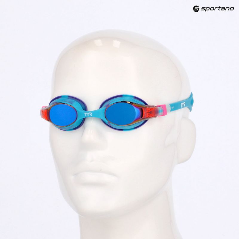 Очила за плуване TYR Swimple Tie Dye Mirrored purple/turqoise/purple 6