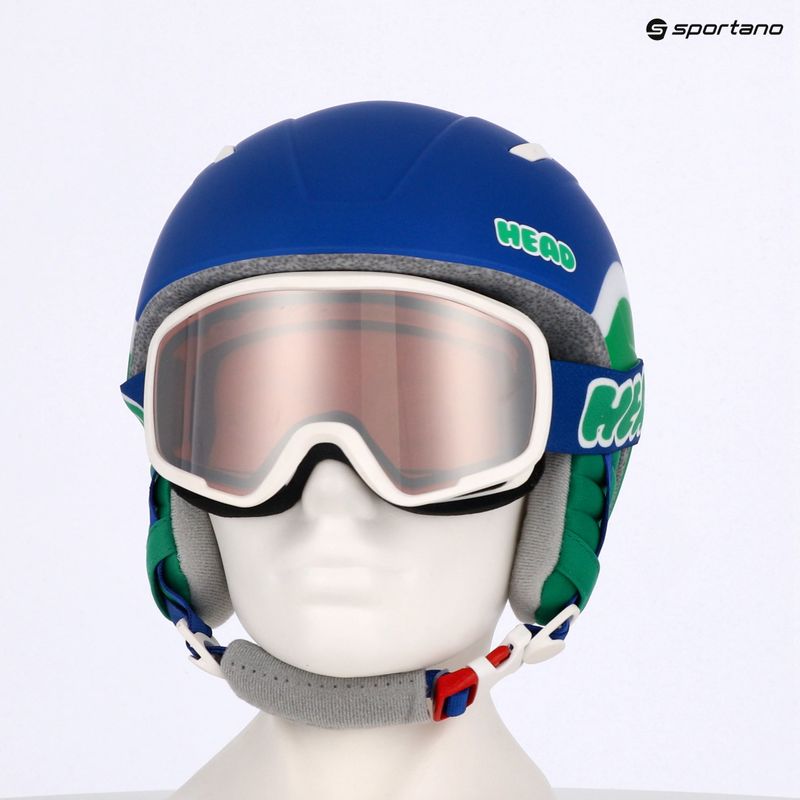 Детска ски каска HEAD Mojo Set + очила Junior blue/green/silver red 8