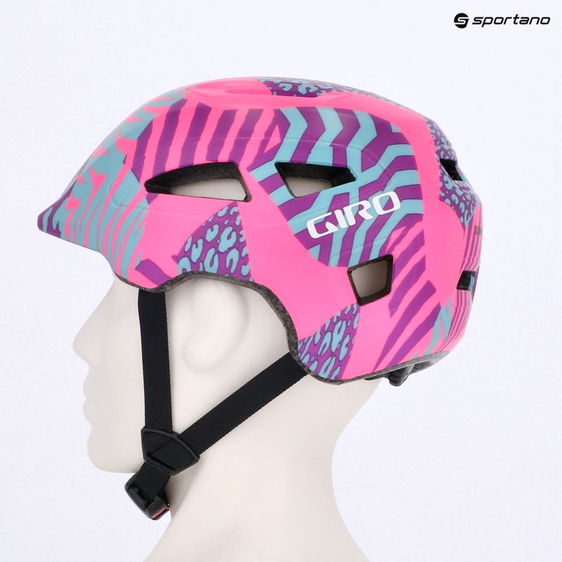 Детска велосипедна каска Giro Scamp II Jr matte pink animal 11