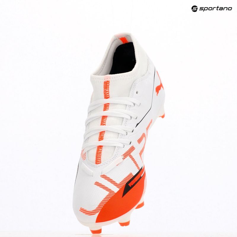 Мъжки футболни обувки PUMA Ultra 5 Play+ FG/AG puma white/puma black/glowing red 9