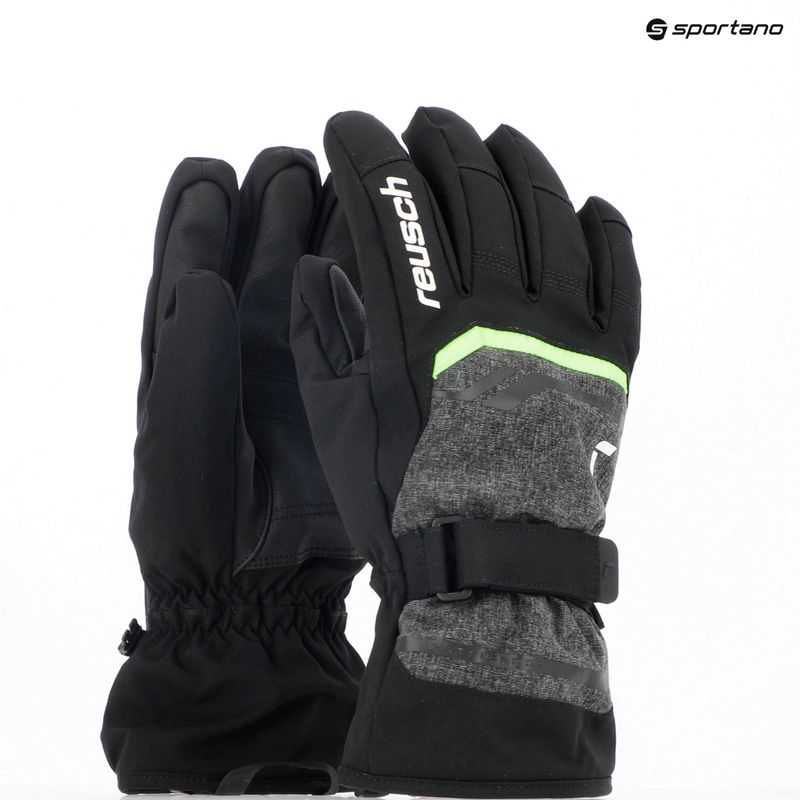 Скиорски ръкавица Reusch Outset R-Tex XT black/black melange/neon green 11