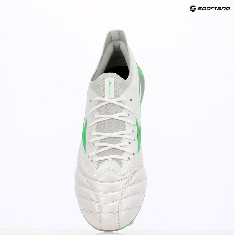 Мъжки футболни обувки Mizuno Morelia Neo IV β Japan Md white/neon green/cool grey 3c 10