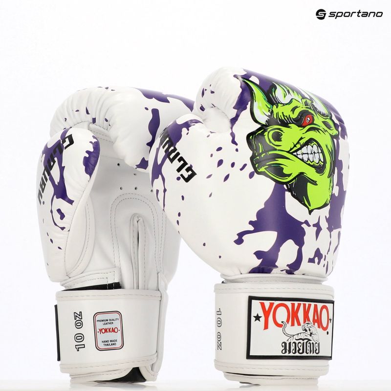 Мъжки боксови ръкавици YOKKAO Angry Bull бели 12