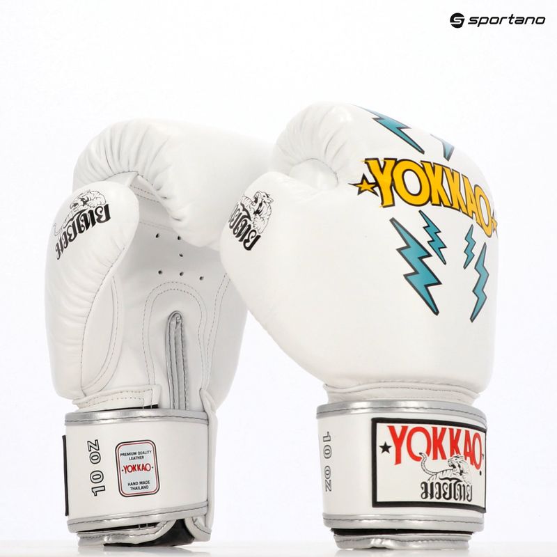 Мъжки боксови ръкавици YOKKAO Stadium white 8