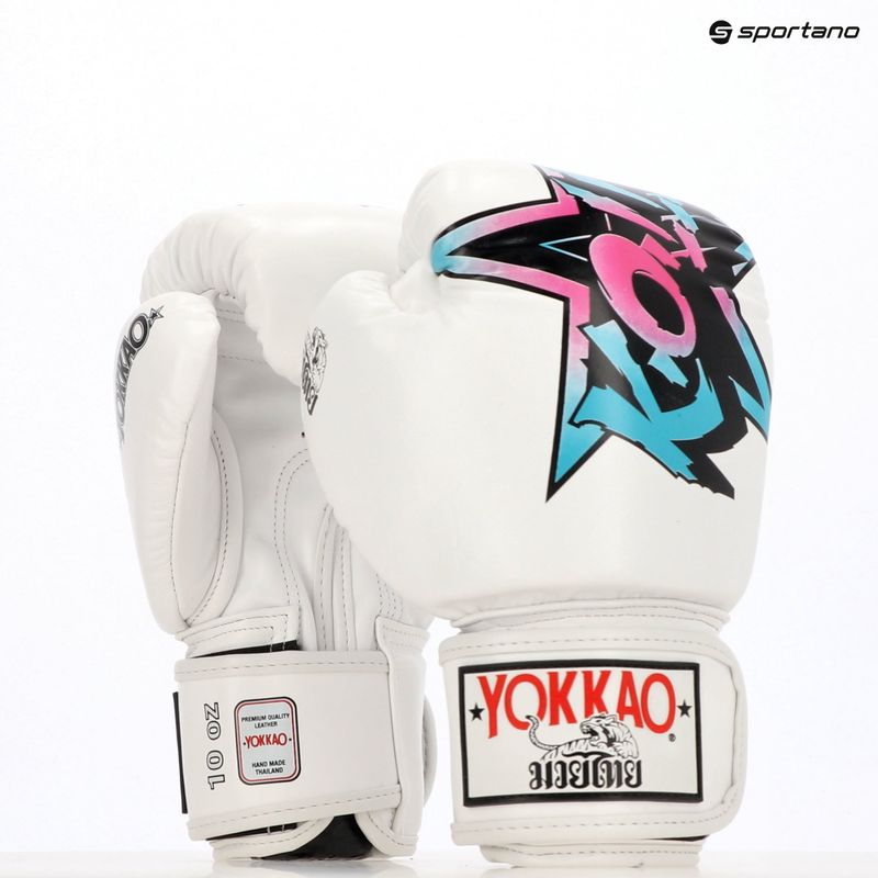 Мъжки боксови ръкавици YOKKAO Fighter KO white 8