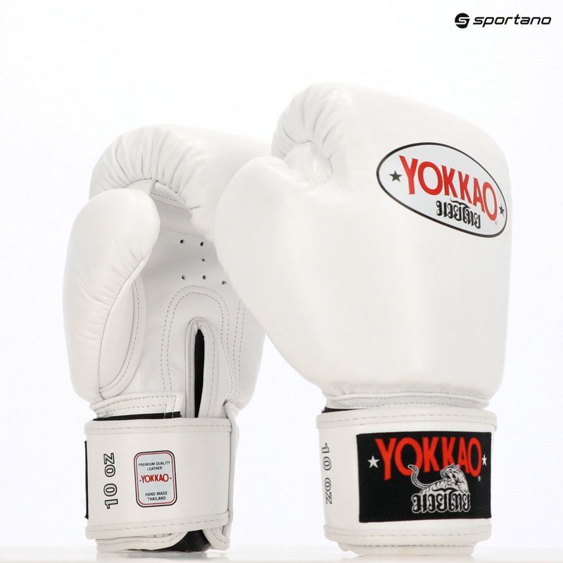 Мъжки боксови ръкавици YOKKAO Matrix white 8