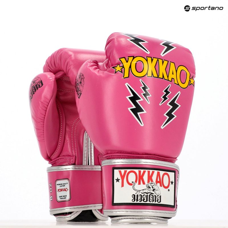 Мъжки боксови ръкавици YOKKAO Stadium fuchsia 8