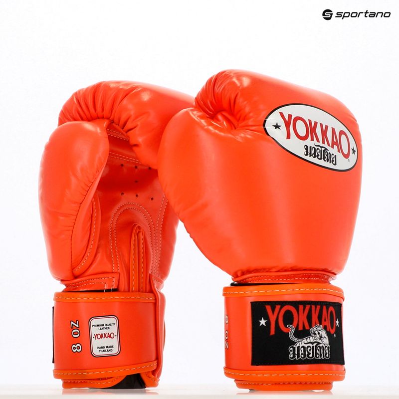 Мъжки боксови ръкавици YOKKAO Matrix orange ibis 8