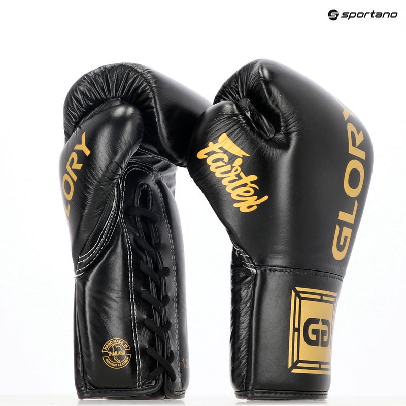 Боксови ръкавици Fairtex Glory Competition Lace Up black 8