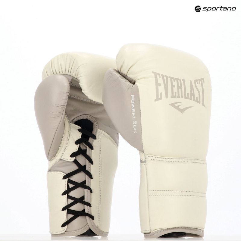 Боксови ръкавици Everlast Powerlock 2 Laced Pro Training white 8