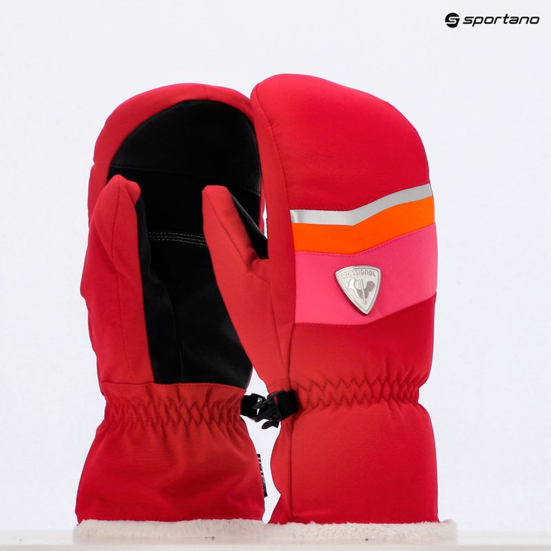 Дамски скиорски ръкавици Rossignol New Piste M ruby red 13