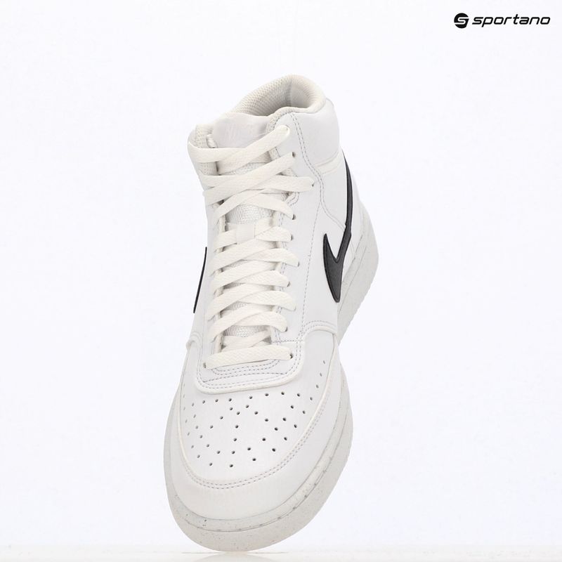 Nike Court Vision Mid Next Nature мъжки обувки бяло/бяло/черно 9