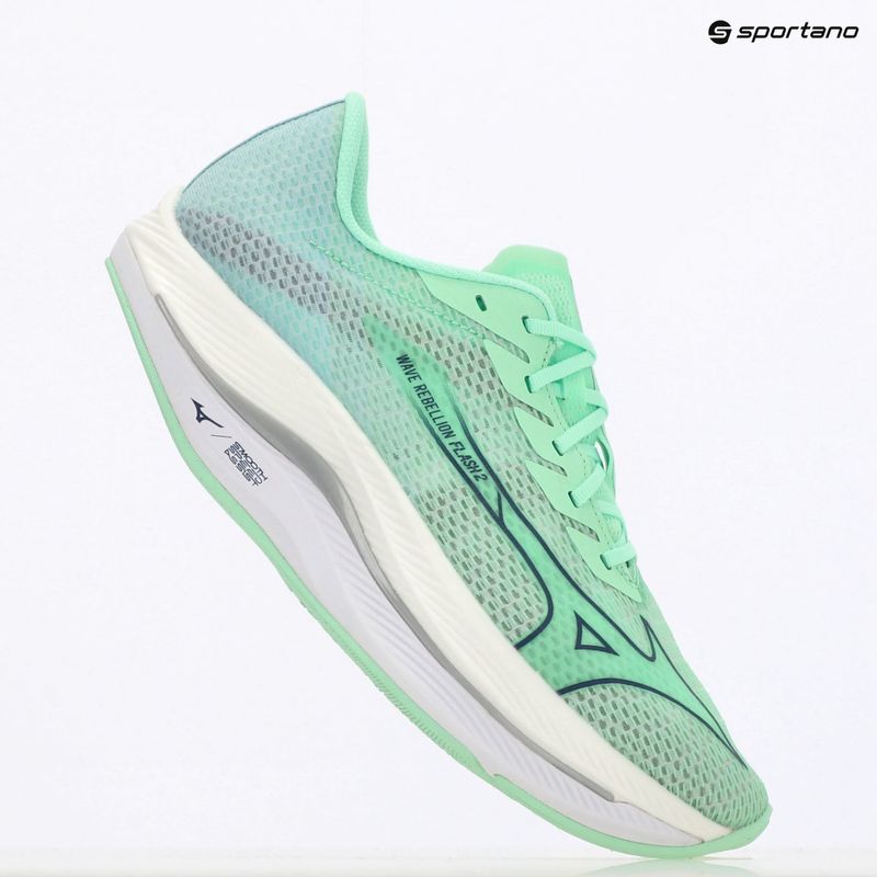 Мъжки обувки за бягане Mizuno Wave Rebellion Flash 2 neo mint/vintage indigo/hint of mint 9