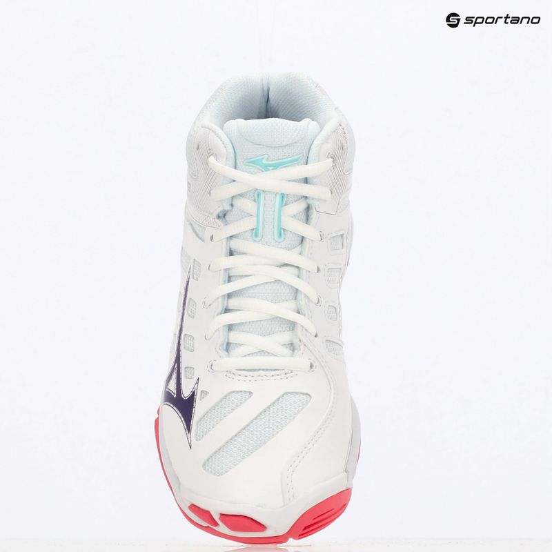 Дамски обувки за волейбол Mizuno Wave Voltage 2 Mid white/violet indigo/camellia rose 9