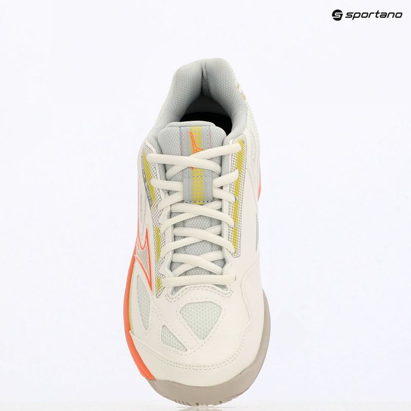 Дамски обувки за тенис Mizuno Break Shot 4 AC snow white/ neon flame/ ghost gray 9