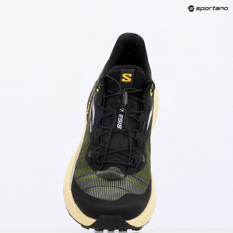 Дамски обувки за бягане Salomon Genesis black/sulphur spring/orchid petal 11