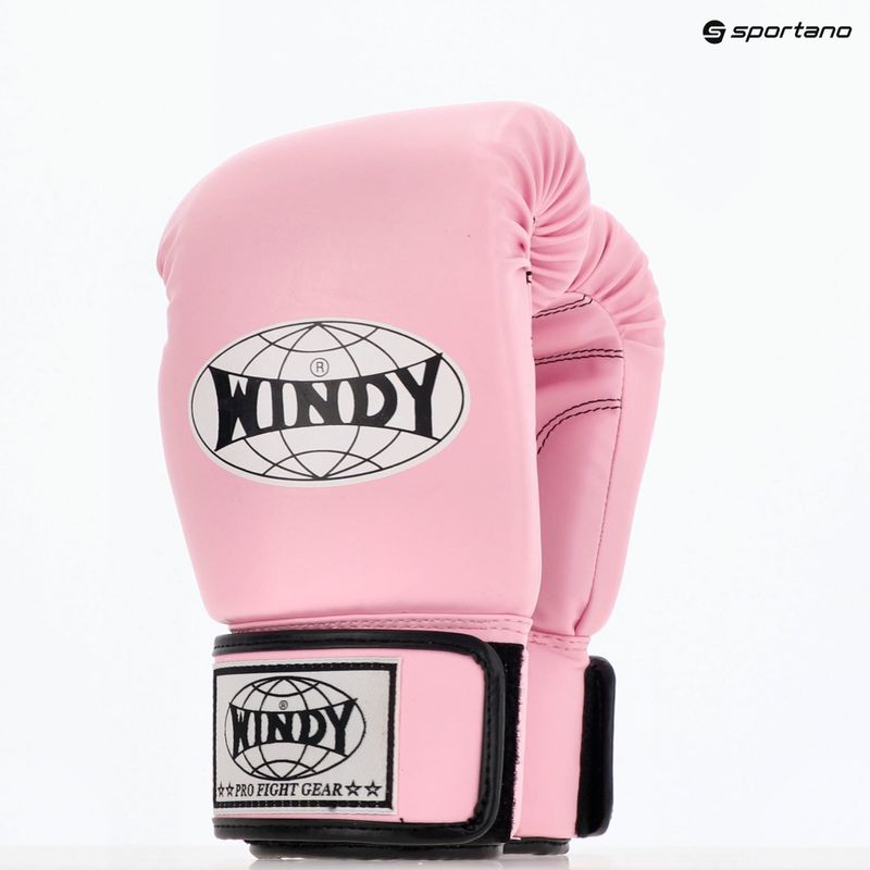 WINDY Classic Синтетична кожа розови боксови ръкавици 8
