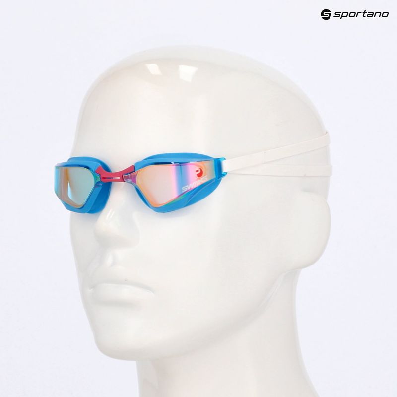 Очила за плуване SWANS Valkyrie SR-72M PAF AB sky blue/ ruby mirror 7