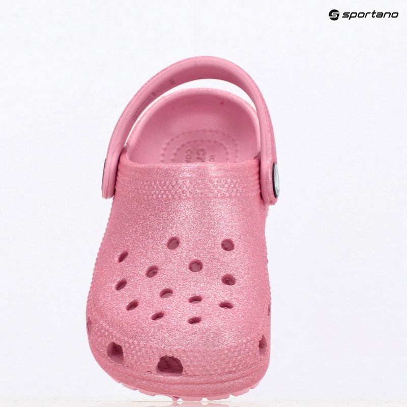 Crocs Classic Glitter Clog Toddler джапанки розов туид с блясък 17