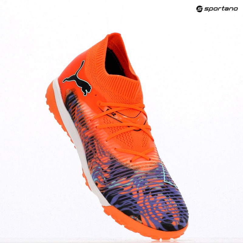 Детски футболни обувки PUMA Future 8 Match Creativity TT orange poppy/black/dark amethyst/electric peppermint 9