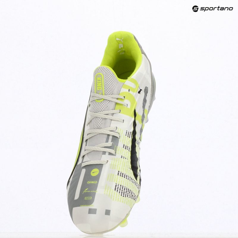 PUMA King Ultimate Forever FG/AG мъжки футболни обувки feather gray/electric lime/puma white/flat light gray 9