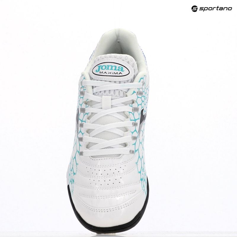 Мъжки футболни обувки Joma Maxima TF white/turquoise 9