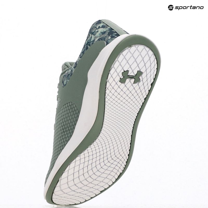 Under Armour Charged Aurora 2+ силикатно зелено/бяло/метален силик дамски обувки за тренировка 15